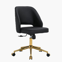 Desk chair black online and gold